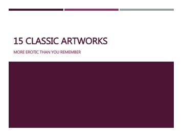 15 CLASSIC ARTWORKS