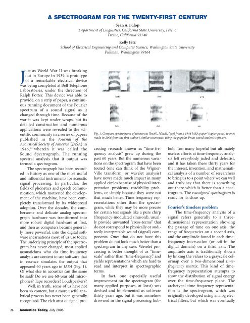 A spectrogram for the twenty-first century.