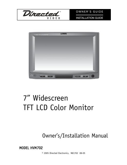 7â Widescreen TFT LCD Color Monitor - DirectedDealers.com