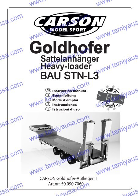 907060 Goldhofer Neu - Tamiya