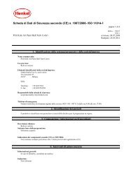 Scheda di Dati di Sicurezza secondo (CE) n. 1907/2006- ISO 11014-1