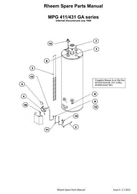 rheem service manuals