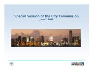 Special Session of the City Commission - Miami 21