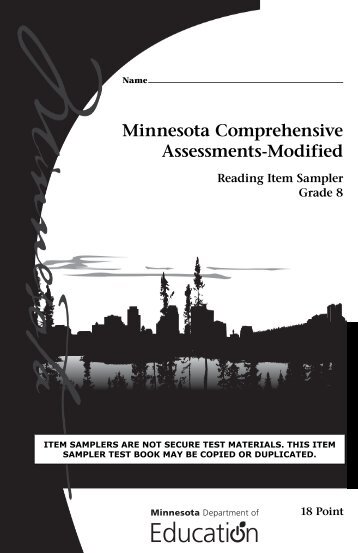 Reading MCA-Modified Grade 8 Item Sampler - Minnesota ...