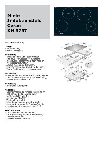 Miele Induktionsfeld Ceran KM 5757