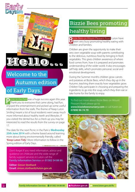 Early Days Magazine and Training & Recruitment Bulletin