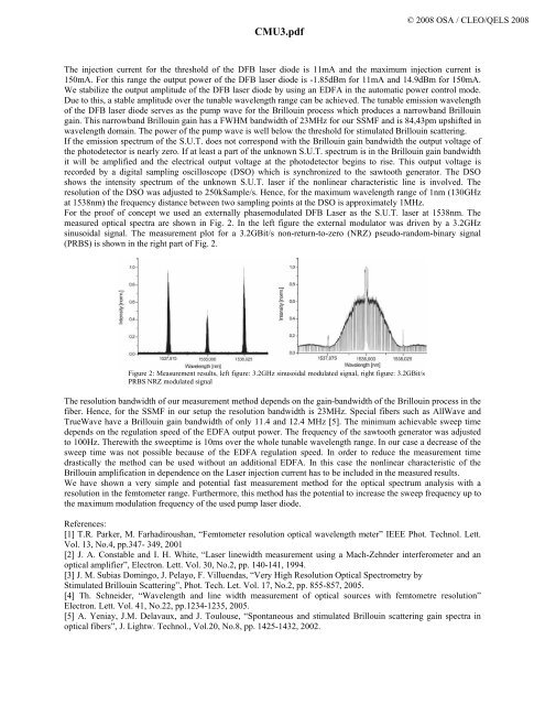 CMU3 - Fast and Simple High-Resolution Optical Spectrum Analyzer