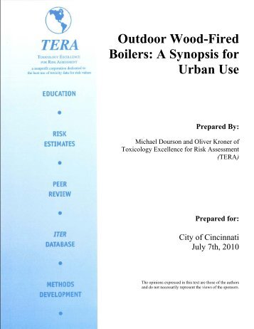 Outdoor Wood-Fired Boilers - Alliance for Risk Assessment