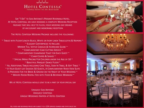 Wedding Packages - Hotel Contessa