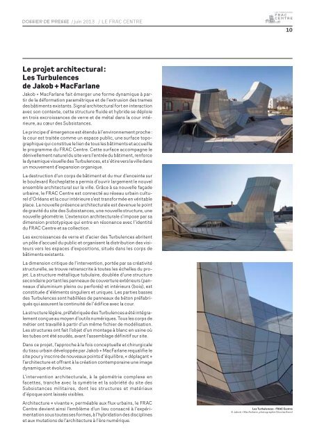 dossier de presse ouverture - FRAC Centre