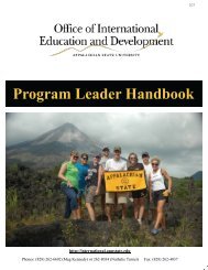 Program Leader Handbook - International Education and ...