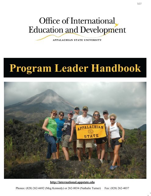 Program Leader Handbook - International Education and ...