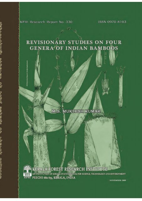 Final report bamboo revisionary - Kerala Forest Research Institute