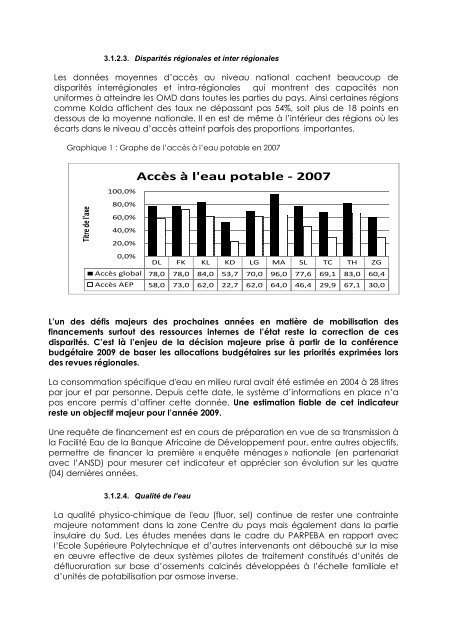 Résumé Globale de la 2ème Revue Annuelle Conjointe du PEPAM ...