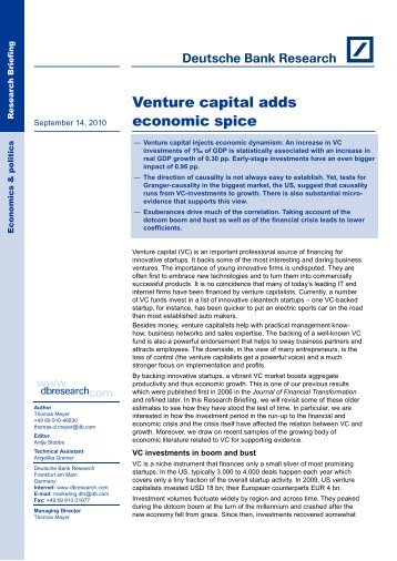Venture capital adds economic spice - DVCA