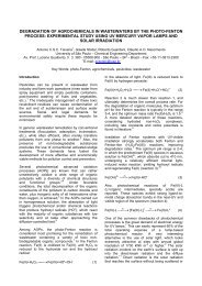 degradation of agrochemicals in wastewaters by the photo-fenton ...