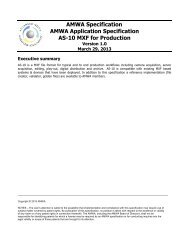 AS-10 MXF for Production Specification - Advanced Media Workflow ...