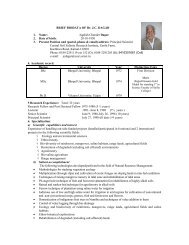 BRIEF CV OF Dr - Central Soil Salinity Research Institute