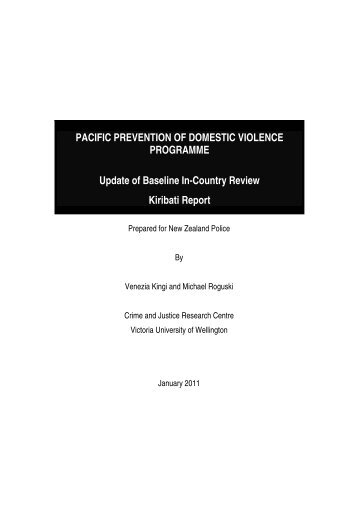 Kiribati – 2010 Baseline Review Update - Pacific Prevention of ...