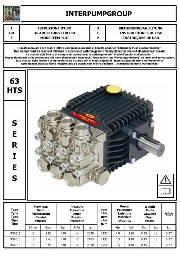 S E R I E S 63 HTS - Interpump Group