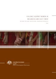 Violence against women in Melanesia and East Timor - Office of ...