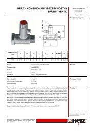 poistný ventil UH13001-2 - Herz