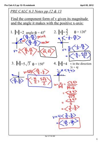 pre calc 2nd semester final review