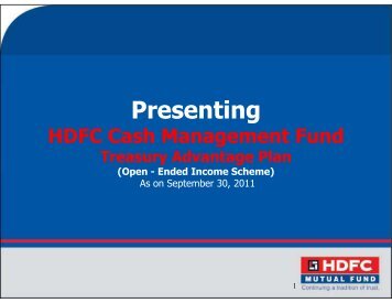HDFC Cash Management Fund - HDFC Mutual Fund