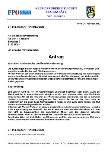 Antrag - FPÃ Simmering