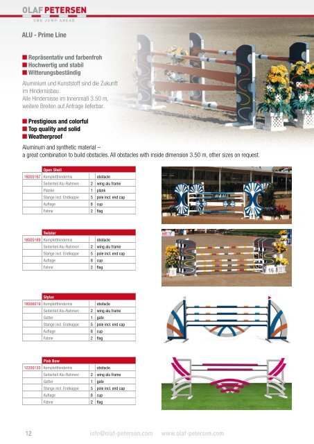 Olaf Petersen Horse Equipment Catalogue 2014