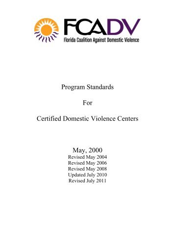 FCADV Program Standards - Florida Coalition Against Domestic ...