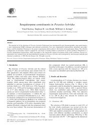 Sesquiterpene constituents in Petasites hybridus