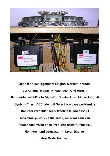 Rautenhaus / Selectrix auf MÃ¤rklin H0 Anlagen - MDVR