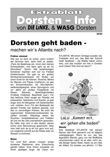 Ausgabe Juni 2006 - DIE LINKE. Stadtverband Dorsten