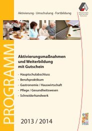 AktivierungsmaÃnahmen und Weiterbildung mit ... - Arbeit und Leben