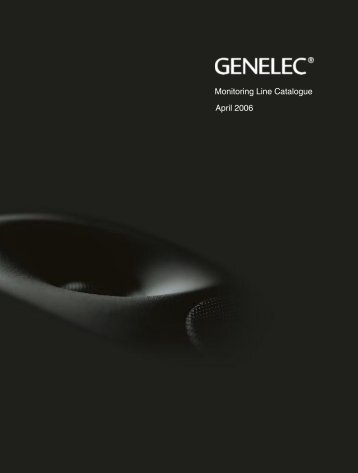 Monitoring Line Catalogue April 2006 - Genelec