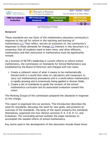 an introduction to the priciples and standards for school mathematics an introduction to the priciples and standards for school mathematics