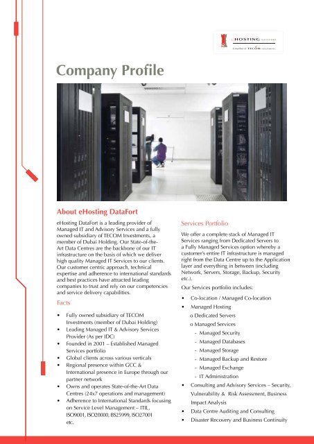 eHosting DataFort Brochure