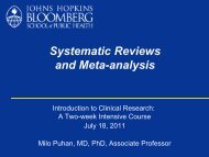 Systematic Reviews and Meta-analysis - The Johns Hopkins ...
