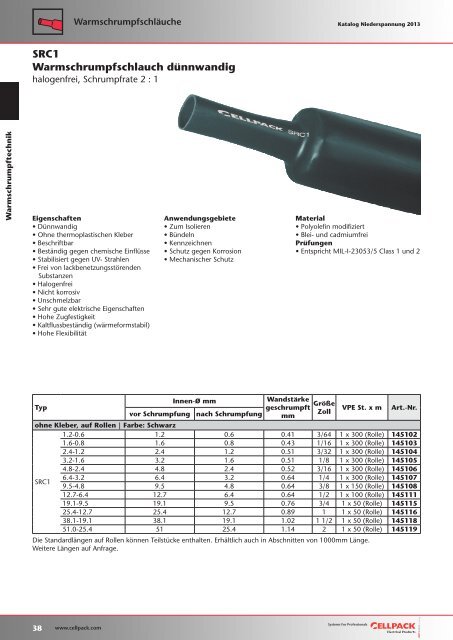 Katalog Niederspannung 2013 - Cellpack Electrical Products