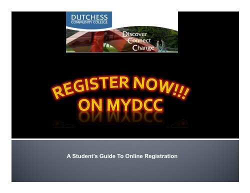 A Student's Guide To Online Registration - Dutchess Community ...
