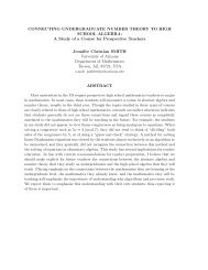 Connecting Undergraduate Number Theory to High School Algebra