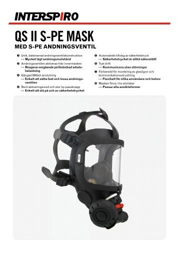 QS II S-PE MASK - Interspiro