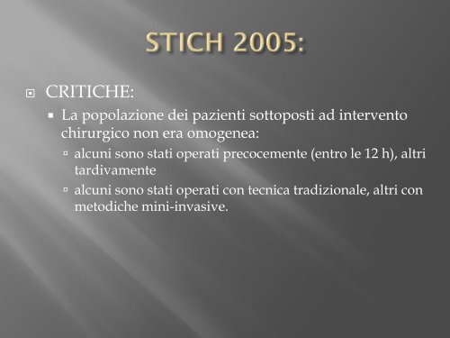 emorragie cerebrali - FacoltÃ  di Medicina e Chirurgia