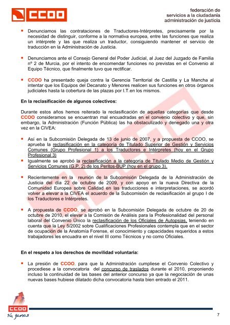 Programa electoral del Sector de AdministraciÃ³n de Justicia