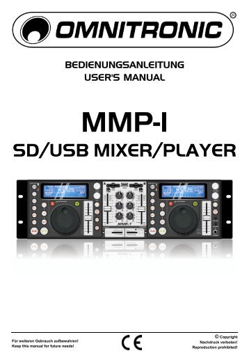 MMP - 1 Bedienungsanleitung - DJ-Corner