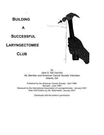 building a successful laryngectomee club - WebWhispers Nu-Voice ...