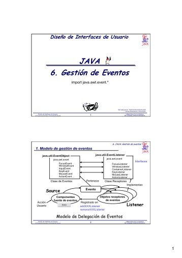 JAVA 6. GestiÃ³n de Eventos - Departamento de Lenguajes y ...