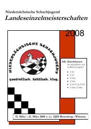 Teilnehmerheft - NiedersÃ¤chsische Schachjugend