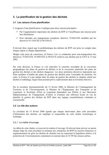 Plan de Gestion des DÃ©chets du BTP sur PPC - Partie 1 ... - Driea